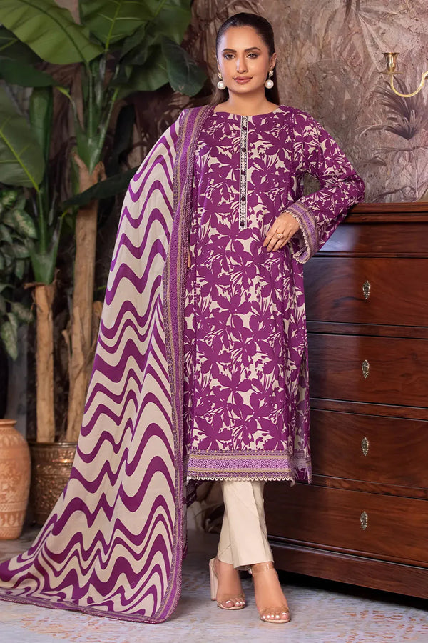 3PC Printed Unstitched Cambric Suit KCC-2851 Printed KHAS STORES