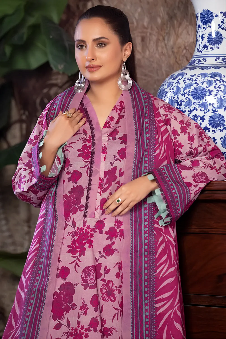 3PC Printed Unstitched Cambric Suit KCC-2855 Printed KHAS STORES