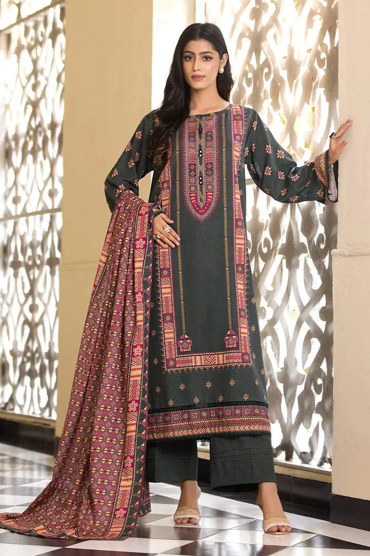 3PC Printed Unstitched Khaddar Suit KKH-2874 Printed KHAS STORES