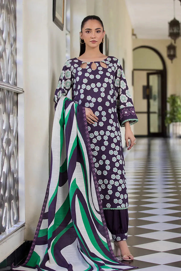 3PC Printed Unstitched Khaddar Suit KKH-2883 Printed KHAS STORES