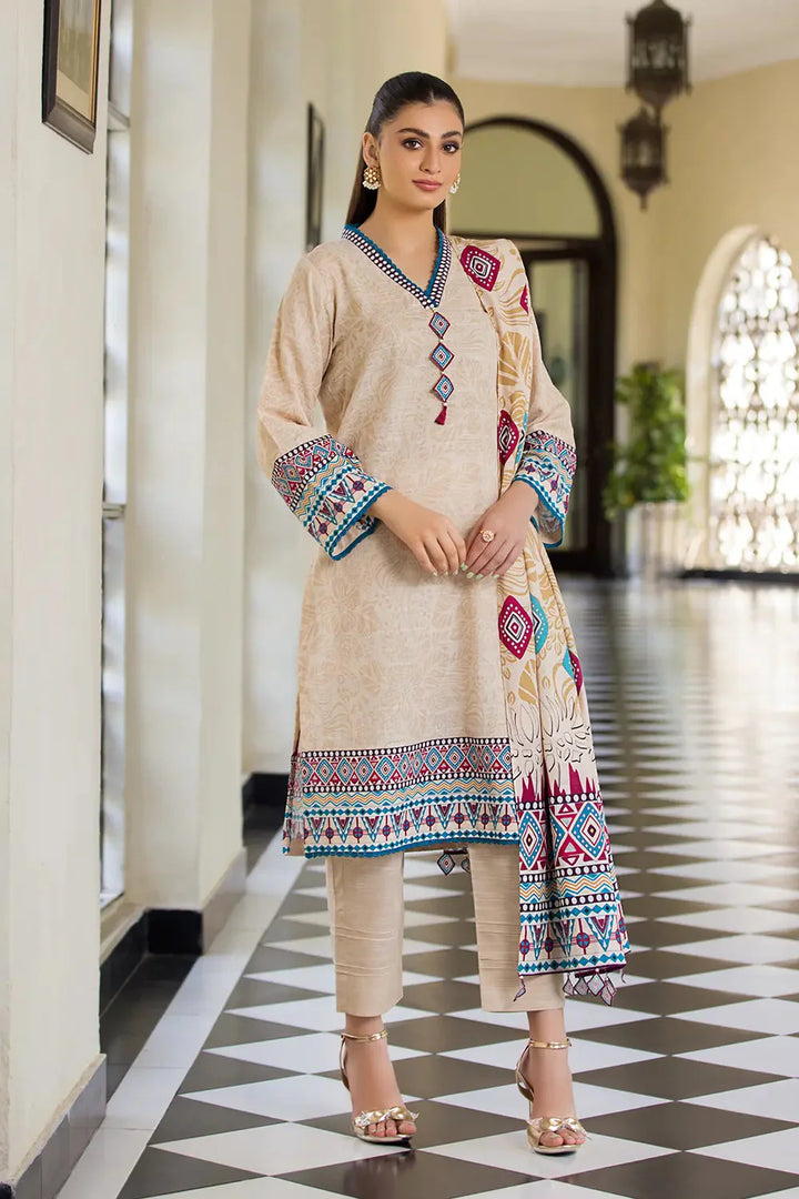 3PC Printed Unstitched Khaddar Suit KKH-2889 Printed KHAS STORES