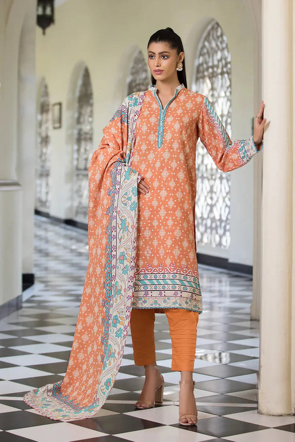 3PC Printed Unstitched Khaddar Suit KKH-2890 Printed KHAS STORES