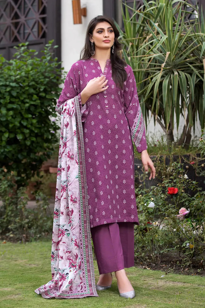 3PC Printed Unstitched Khaddar Suit KKH-2895 Printed KHAS STORES