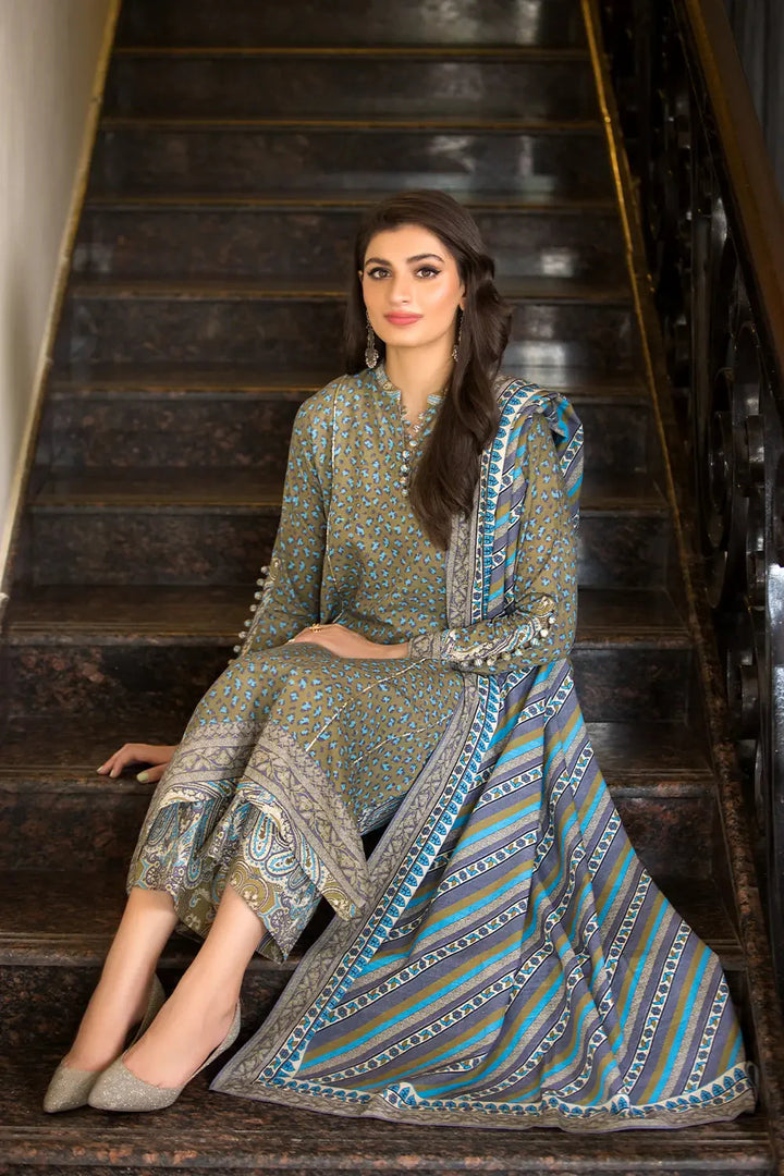 3PC Printed Unstitched Khaddar Suit KKH-2902 Printed KHAS STORES