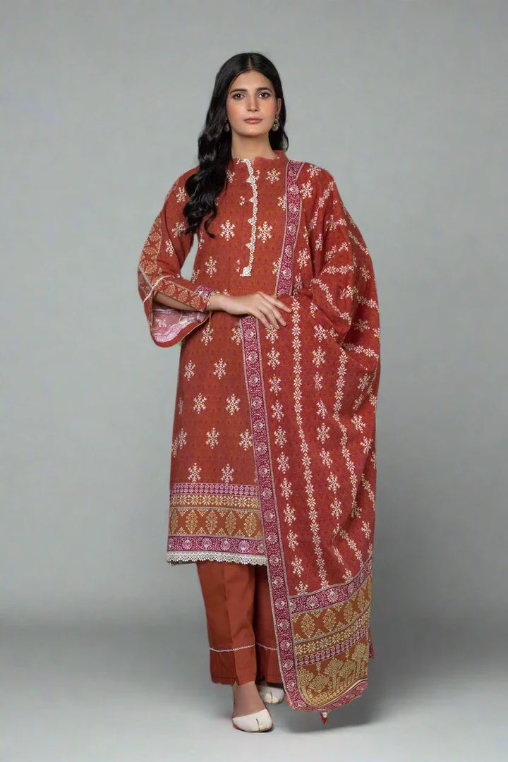 3PC Printed Unstitched Khaddar Suit KKH-2933 Printed KHAS STORES 