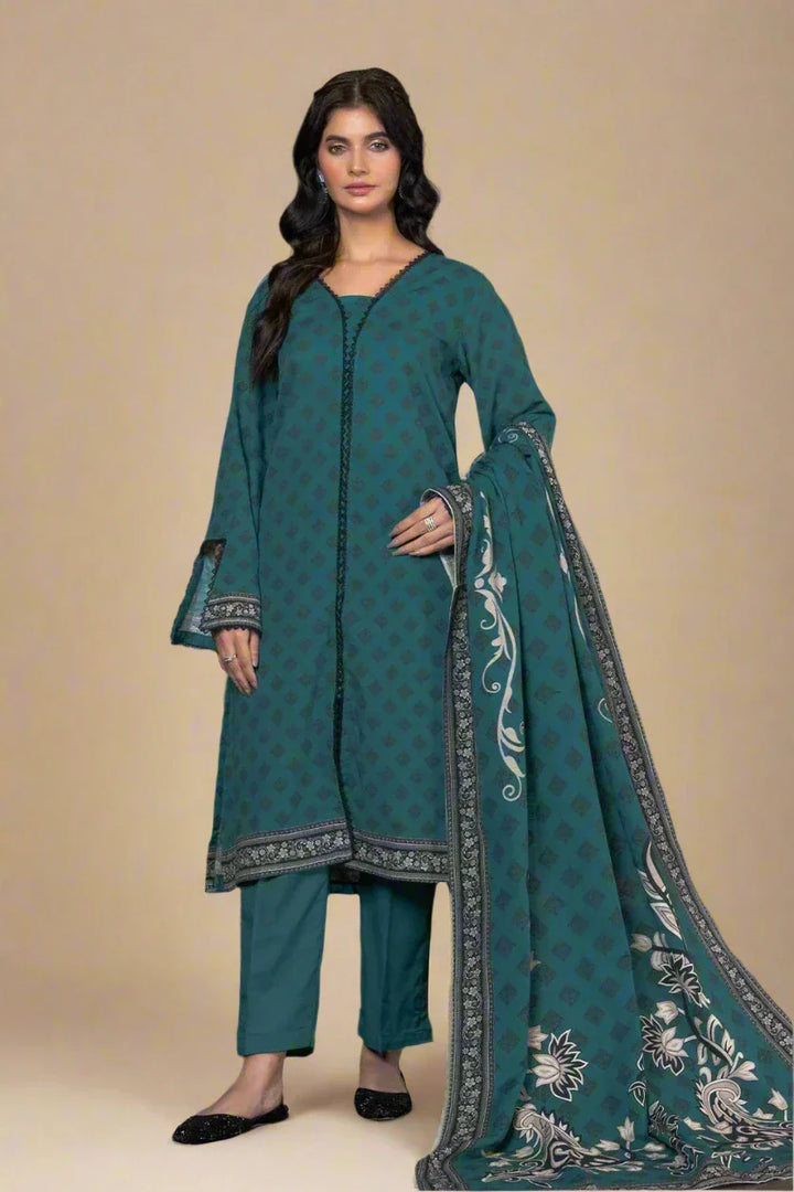 3PC Printed Unstitched Khaddar Suit KKH-2935 Printed KHAS STORES 