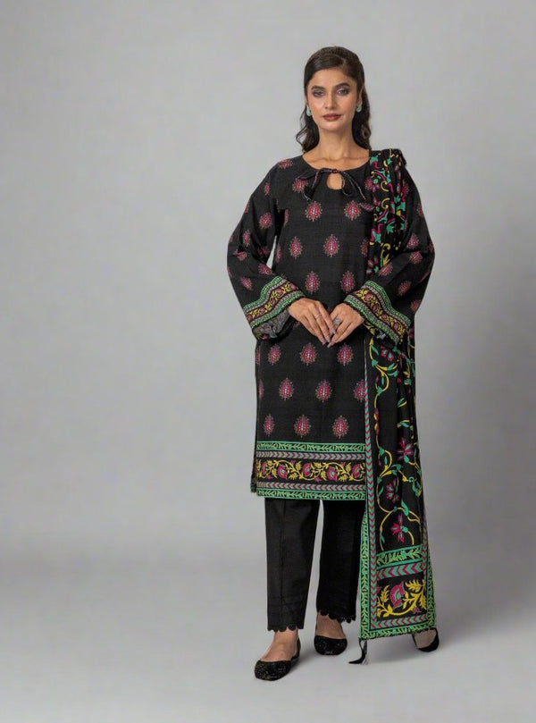 3PC Printed Unstitched Khaddar Suit KKH-2937 Printed KHAS STORES 