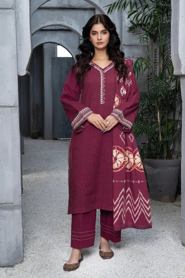 3PC Printed Unstitched Khaddar Suit KKH-3003 Printed KHAS STORES 