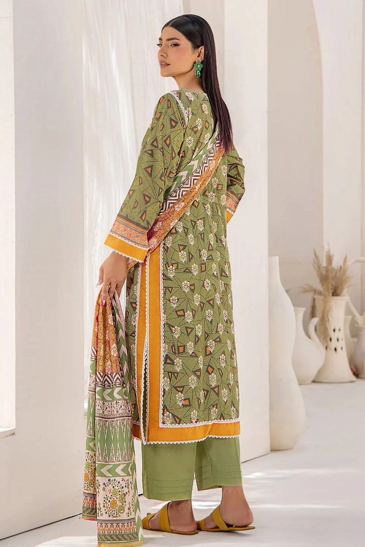 3PC Printed Unstitched Lawn Suit KLA-2420 Printed KHAS STORES