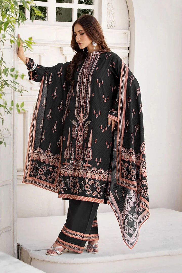 3PC Printed Unstitched Lawn Suit KLA-2683 Printed KHAS STORES 