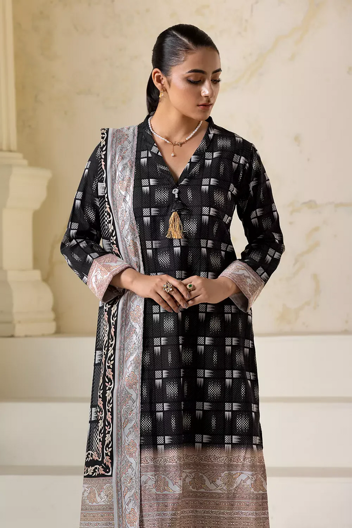 3PC Printed Unstitched Lawn Suit KLA-2751 Printed KHAS STORES 