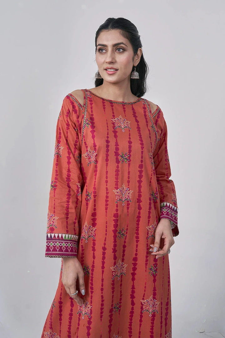 3PC Printed Unstitched Lawn Suit KLA-3086 Printed KHAS STORES 