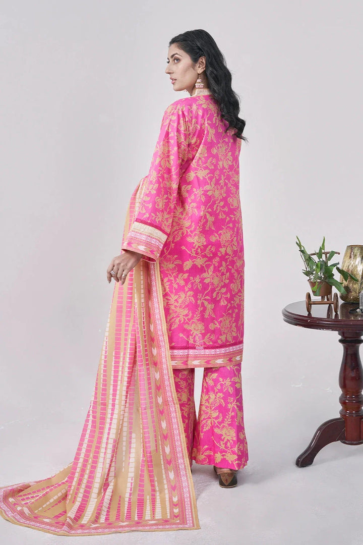 3PC Printed Unstitched Lawn Suit KLA-3087 Printed KHAS STORES 