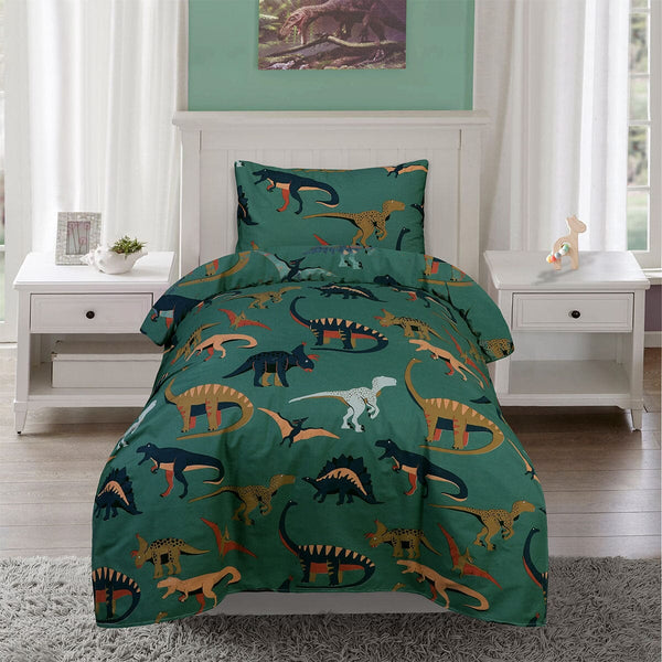 BED SHEET DAINASOR GREEN- Single Printed Range 144 TC HOMBEDROO