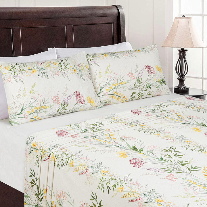 BED SHEET GREEN FLORAL-KING Home Collection 2021 HOMBEDCLU 