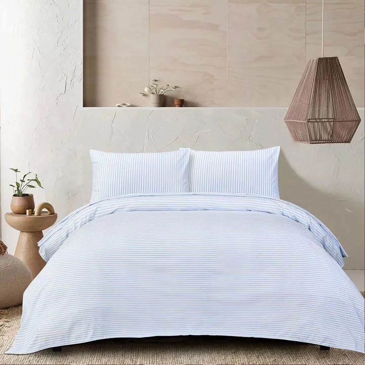 BED SHEET R2G BLUE REEL LINES-King Bedding HOMBEDROO