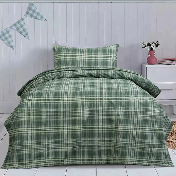 BED SHEET R2G GREEN OAK-Single Bedding HOMBEDROO