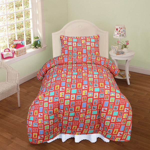 BED SHEET SENTA PAWS- Single Printed Range 144 TC HOMBEDROO