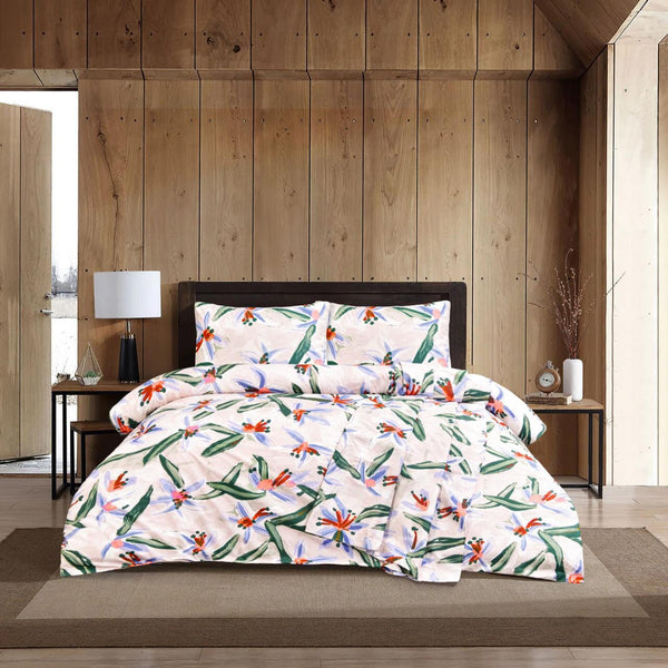 BED SHEET SERENE PETAL DREAMS - KING PRINTED RANGE 180 TC HOMBEDCLU