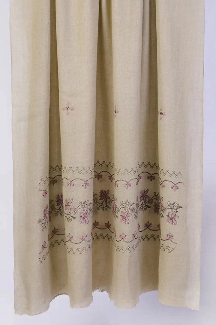 Embroidered Shawl-1 Grey Apparel & Accessories KHAS STORES 