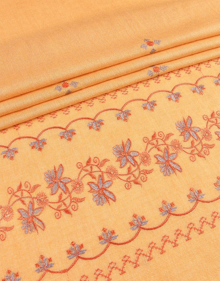 Embroidered Shawl-1 Mustard Apparel & Accessories KHAS STORES 