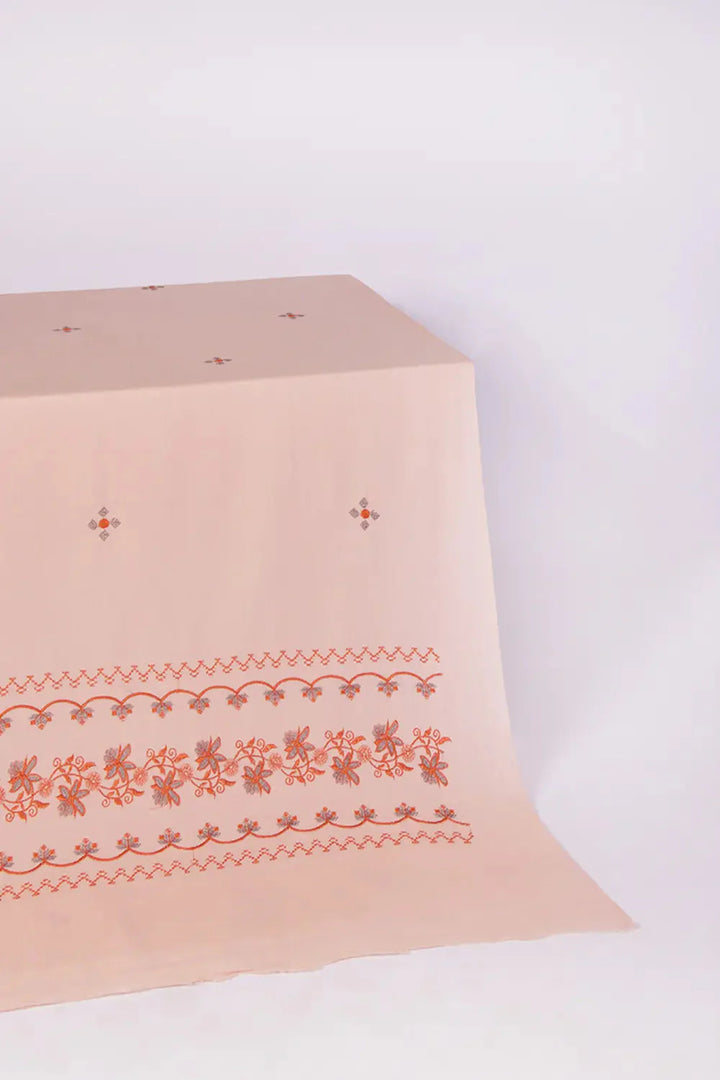 Embroidered Shawl-1 Peach Apparel & Accessories KHAS STORES 