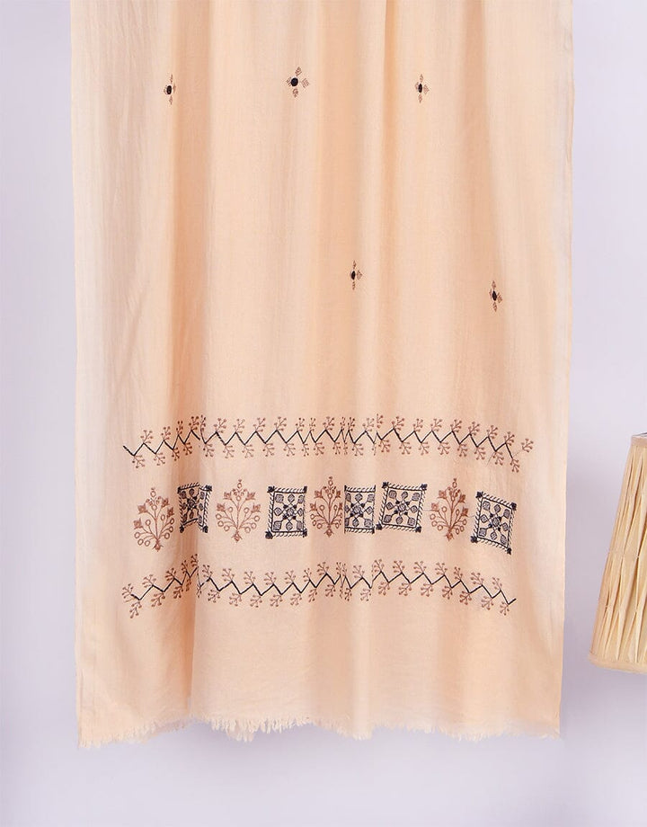 Embroidered Shawl-10 Mustard Apparel & Accessories KHAS STORES 