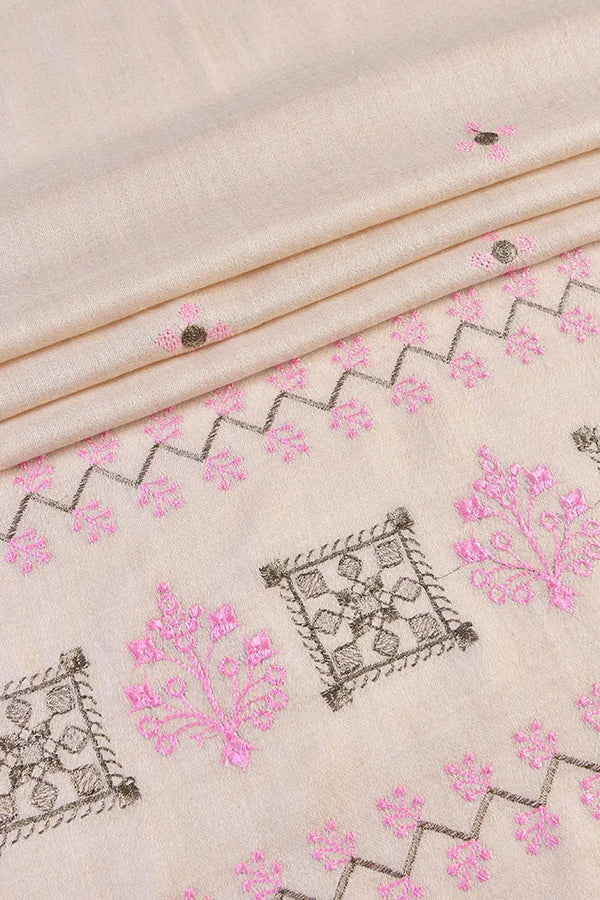 Embroidered Shawl-10 Pink Apparel & Accessories KHAS STORES 