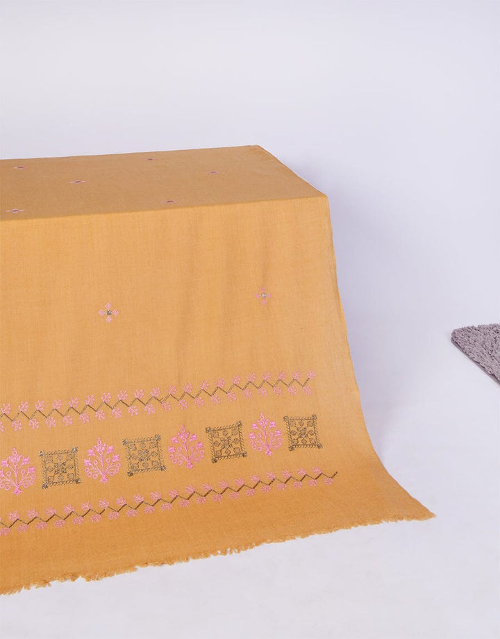 Embroidered Shawl-10 Yellow Apparel & Accessories KHAS STORES 