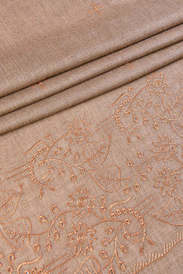 Embroidered Shawl-6 Beige Apparel & Accessories KHAS STORES 