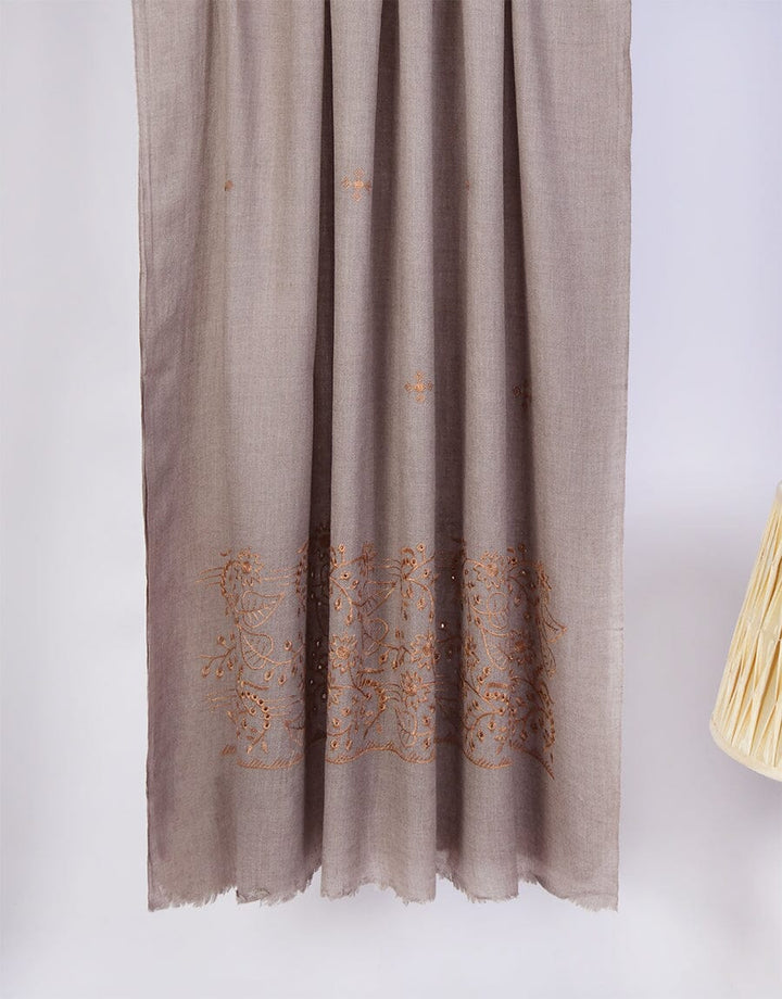 Embroidered Shawl-6 Olive Apparel & Accessories KHAS STORES 