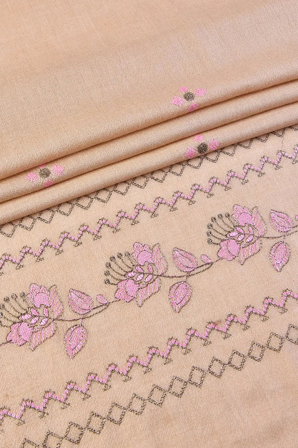 Embroidered Shawl-7 L-Pink Apparel & Accessories KHAS STORES 