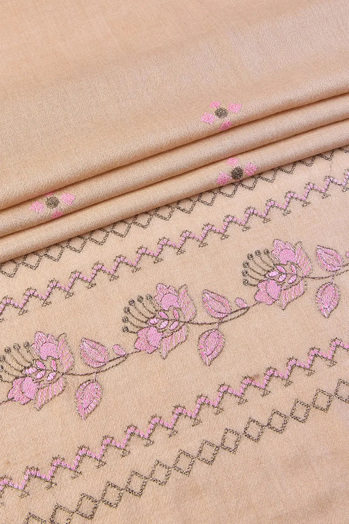 Embroidered Shawl-7 L-Pink Apparel & Accessories KHAS STORES 