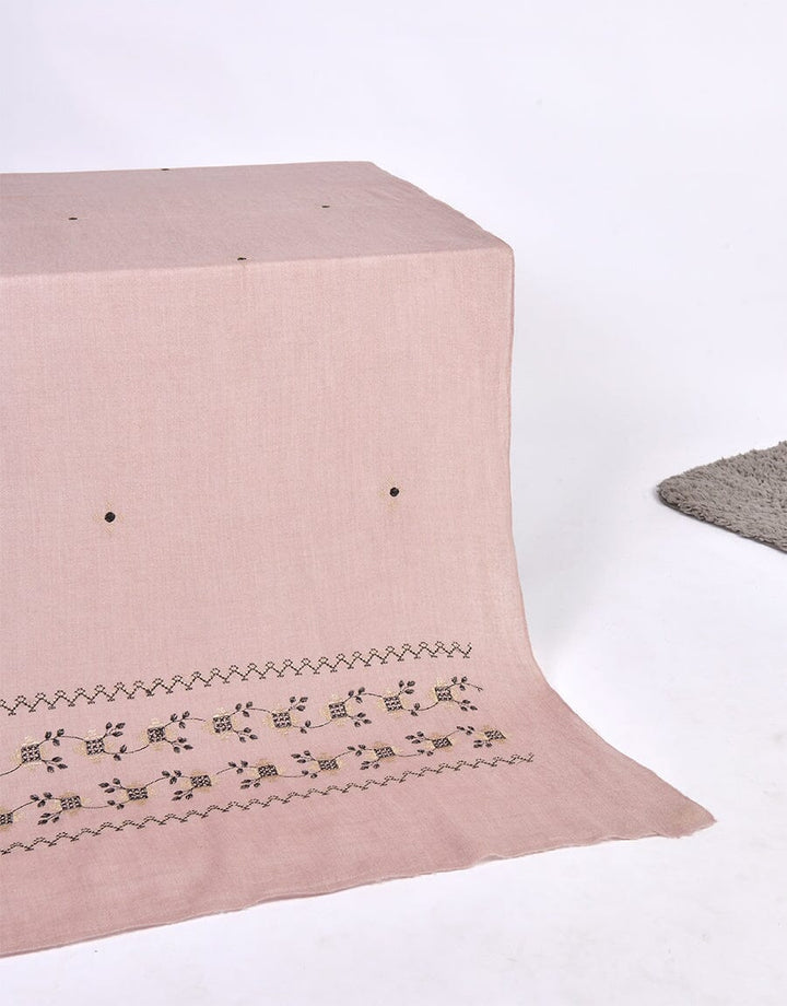 Embroidered Shawl-9 L-Pink Apparel & Accessories KHAS STORES 