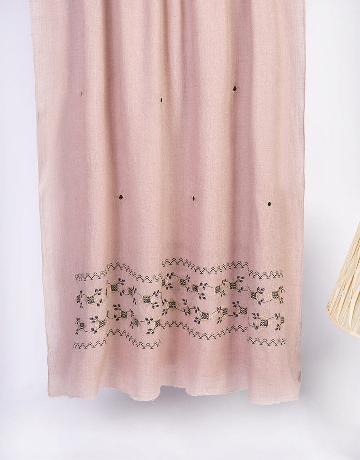 Embroidered Shawl-9 L-Pink Apparel & Accessories KHAS STORES 