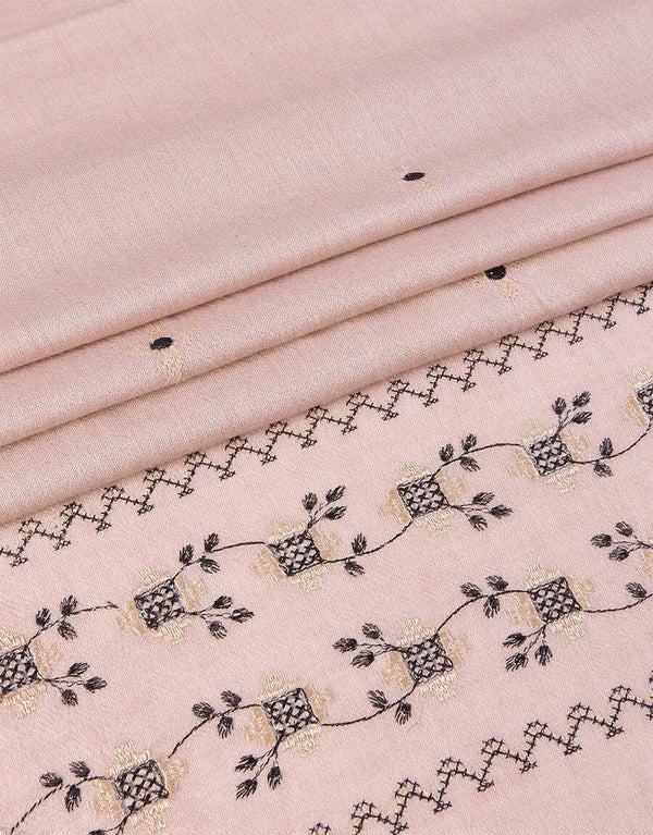 Embroidered Shawl-9 L-Pink Apparel & Accessories KHAS STORES 