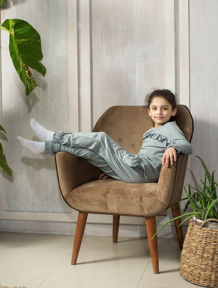 GIRLS GREY COTTON LOUNGEWEAR LW-002 LOUNGEWEAR FASSTIGIR 