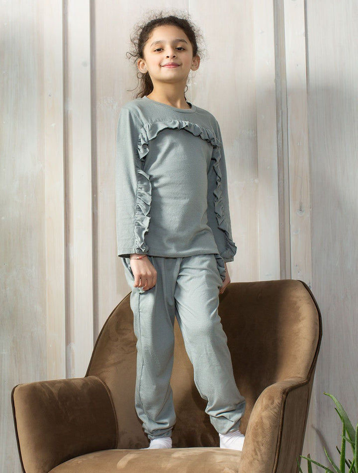 GIRLS GREY COTTON LOUNGEWEAR LW-002 LOUNGEWEAR FASSTIGIR 