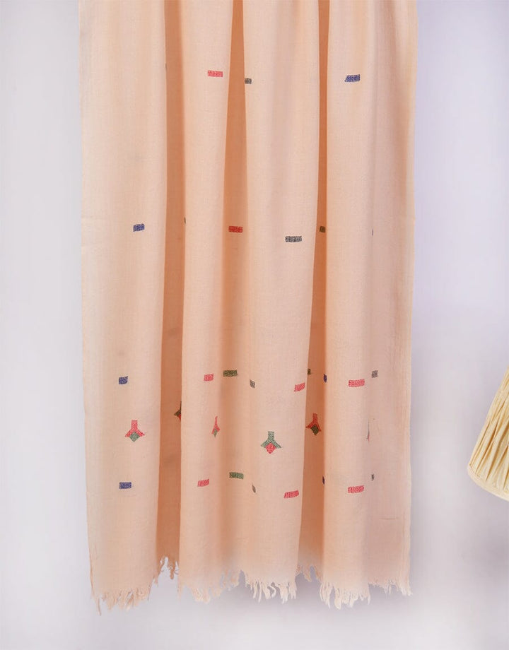 Khaddi Embroidered Shawl-1 Pink Apparel & Accessories KHAS STORES 