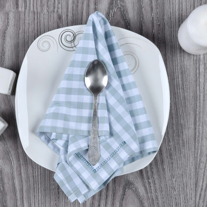 Kitchen Linen PASTEL PLAID Kitchen Accessories HOMKITLIN 6 Pcs Napkin Set 