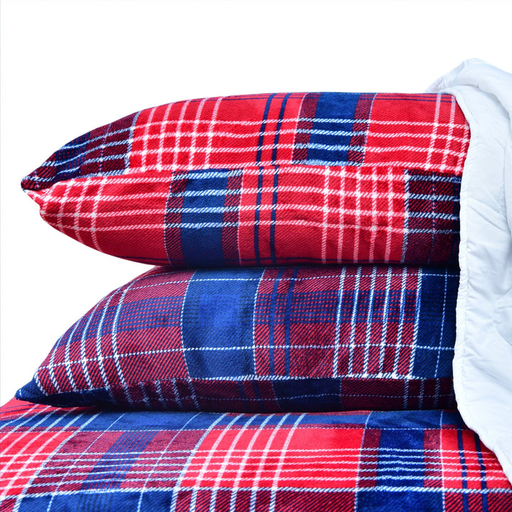 QUILT COVER SET SHERPA TARTAN Home Collection 2021 HOMBEDGOL 