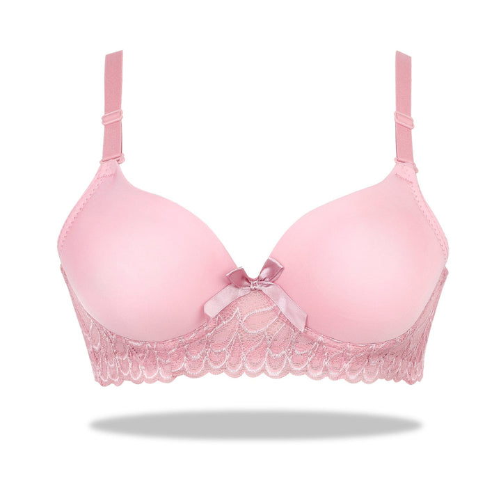 Skin Laced Canna Padded Set Bra and Panty Sets Espicopink 36B Tea Pink