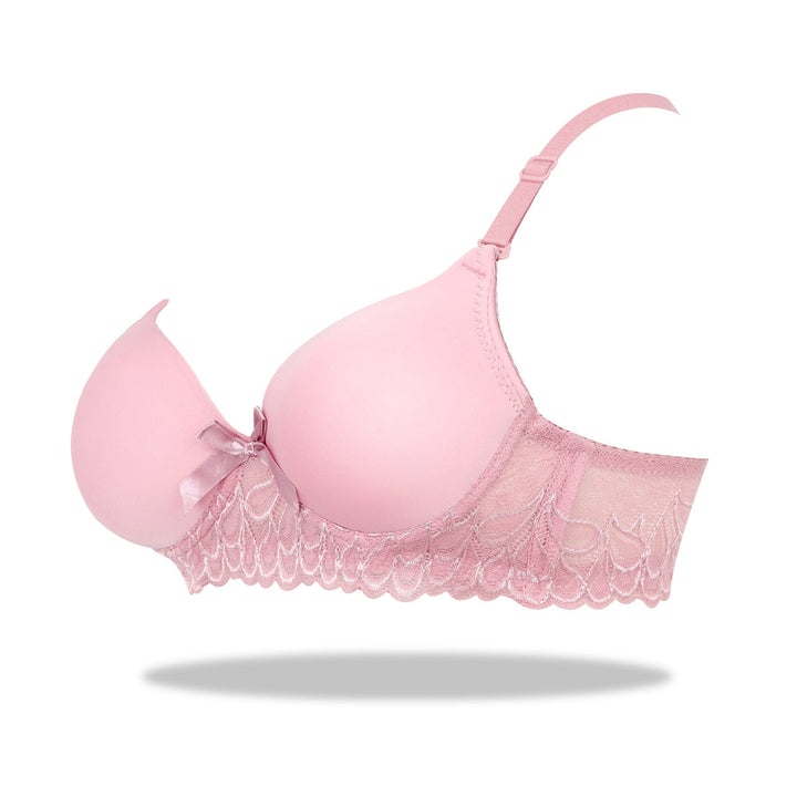 Skin Laced Canna Padded Set Bra and Panty Sets Espicopink 38B Tea Pink