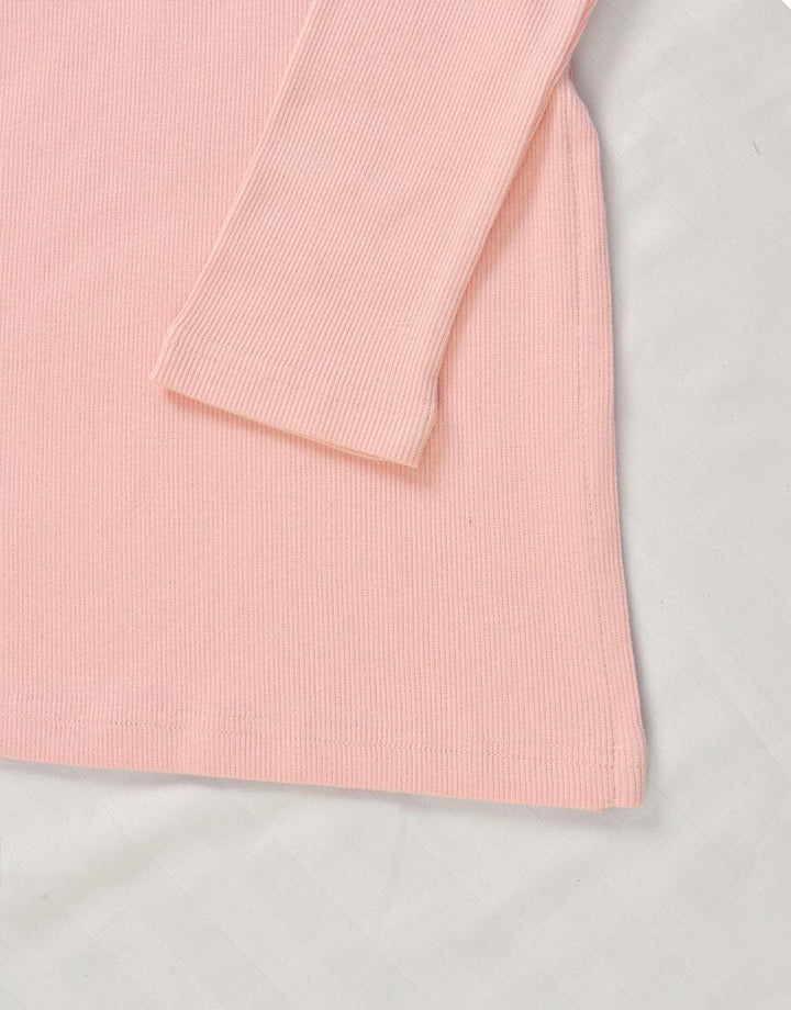 Super Soft Cosy Rib Shirt & Flare Trousers - Baby Pink Women Loungewear Sadaqat Textile 