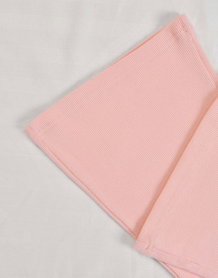 Super Soft Cosy Rib Shirt & Flare Trousers - Baby Pink Women Loungewear Sadaqat Textile 