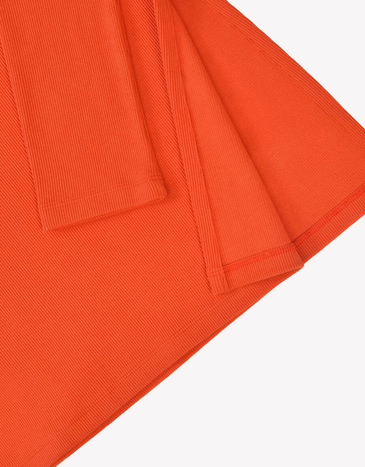 Super Soft Cosy Rib Shirt & Flare Trousers - Orange Women Lingerie Sadaqat Textile 