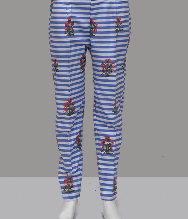 TROUSER TR-1087 BLUE Women Bottoms FASSTILAD