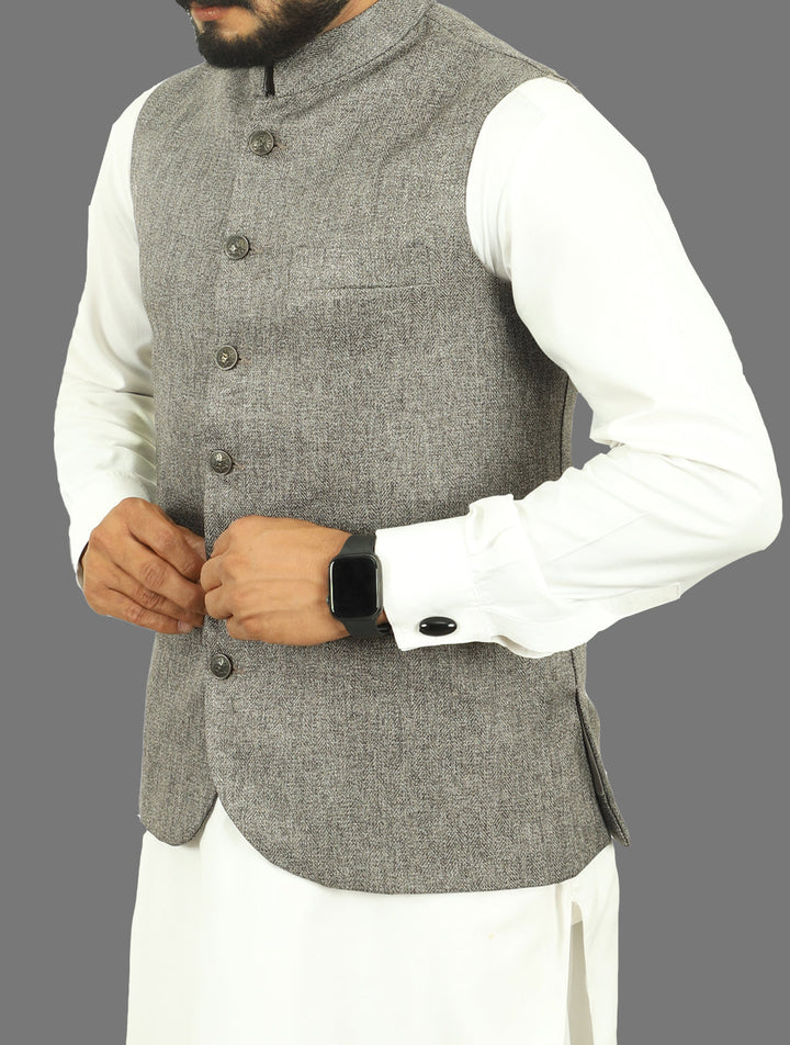 WAISTCOAT WCAB-003 Dark Grey Waist coats FASSTIMEN